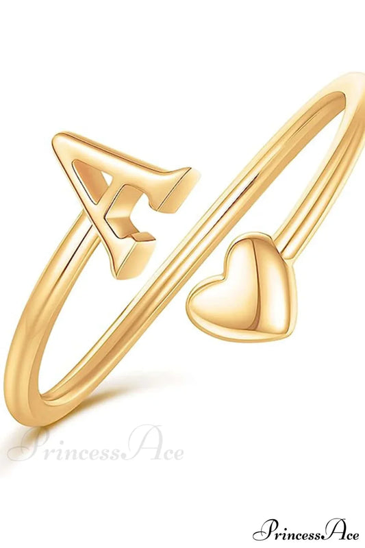 1pc Minimalist Style Heart Shaped Glittery Ring