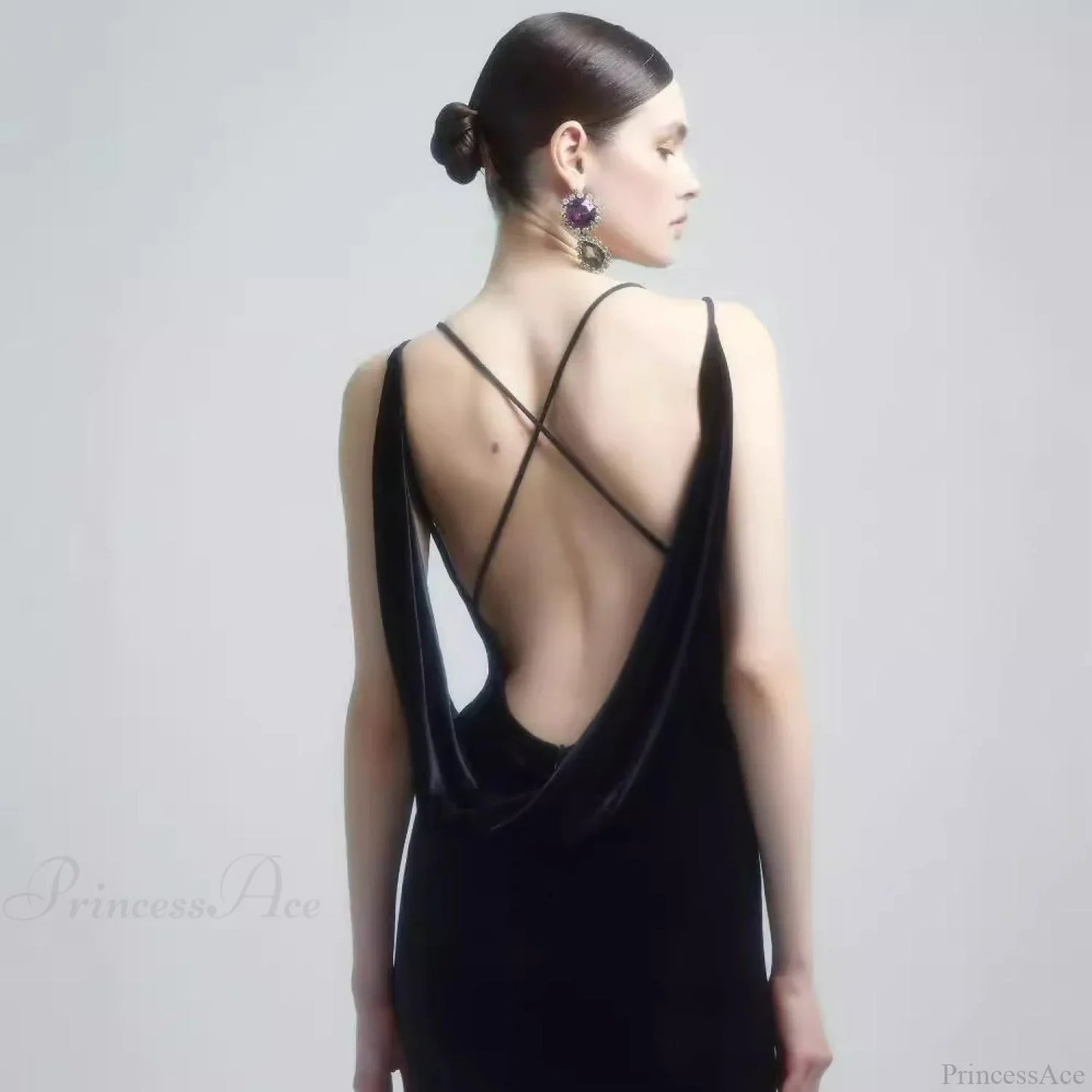 3D Floral Backless Satin Prom Dress