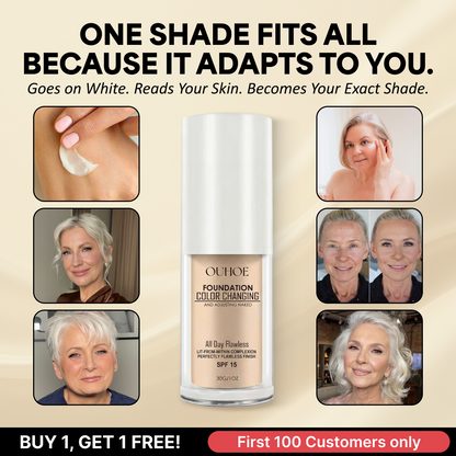 Color changing foundation