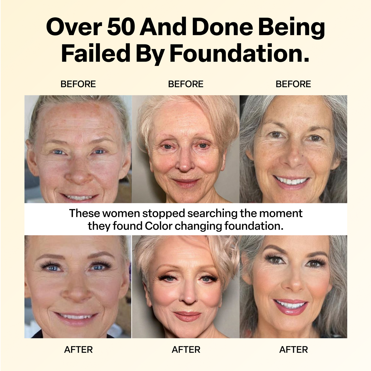 Color changing foundation