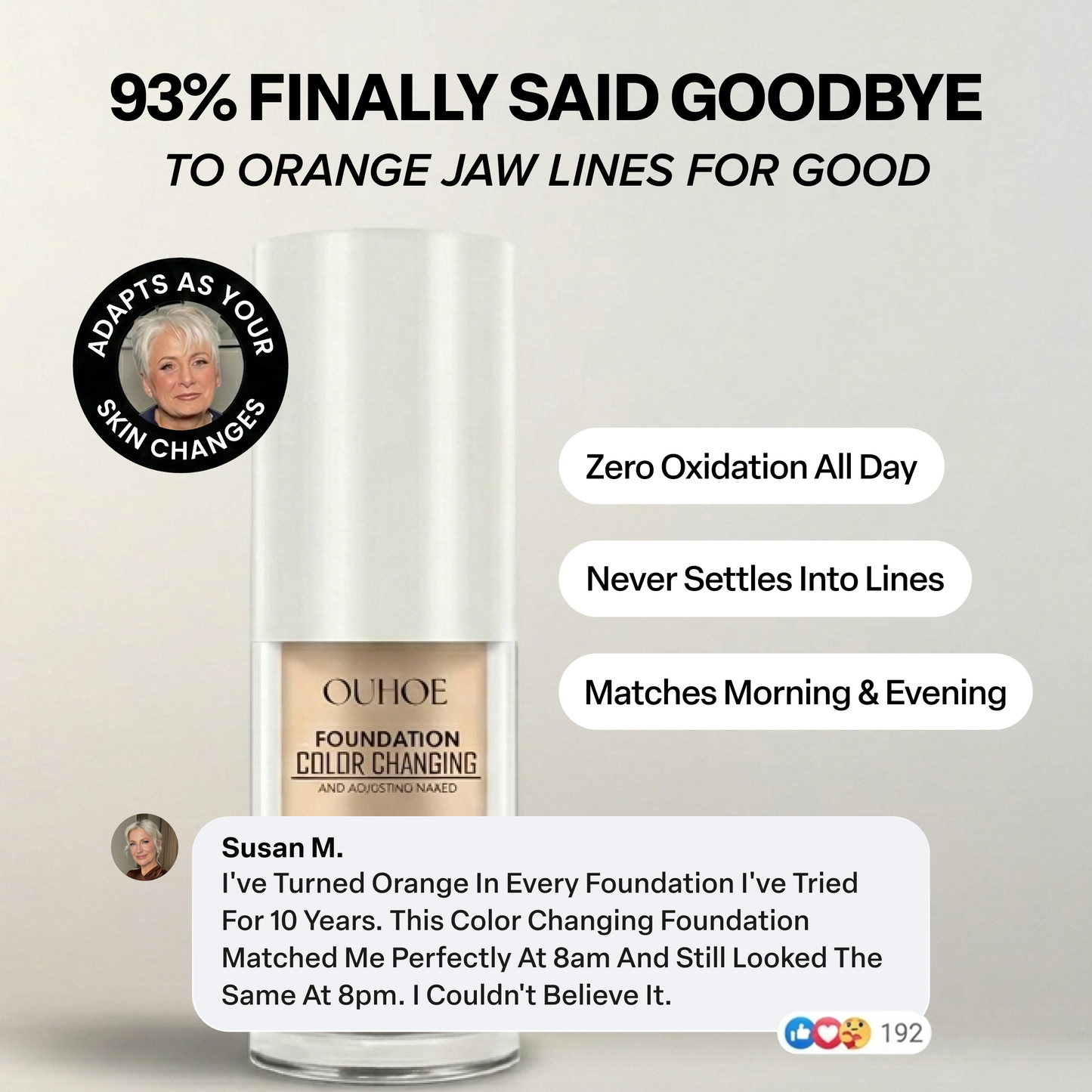 Color changing foundation